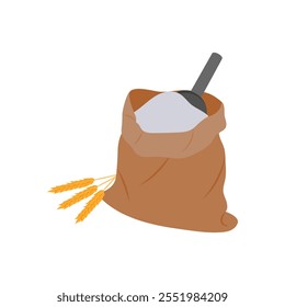 Flour Flat Icon, Vector illustration