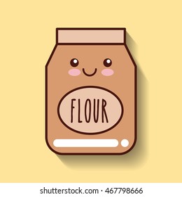 flour food icon vector illustration, eps10 graphic design