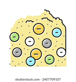 flour fortification color icon vector. flour fortification sign. isolated symbol illustration
