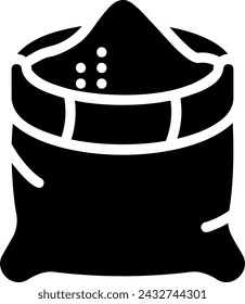 flour glyph icon illustration vector