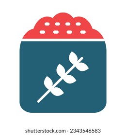 Flour Glyph Two Color Icon For Personal And Commercial Use.
