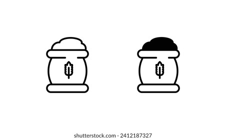 Flour icon design with white background stock illustration