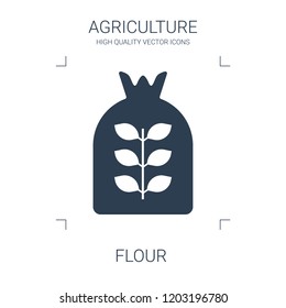 flour icon. high quality filled flour icon on white background. from agriculture collection flat trendy vector flour symbol. use for web and mobile