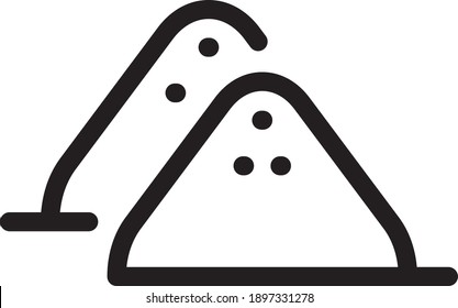 flour icon isolated on white background. line icon. flour vector design