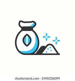 flour icon, isolated icon theme bakery