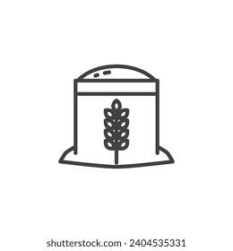 Mehlsymbol. Unterschrift für mobiles Konzept und Webdesign. Umriss-Vektorsymbol. Symbol, Logo-Abbildung. Vektorgrafiken.