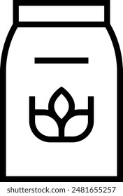 flour icon. Thin linear style design isolated on white background