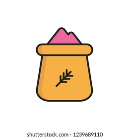 flour icon vector design. bakery icon with fill outline style