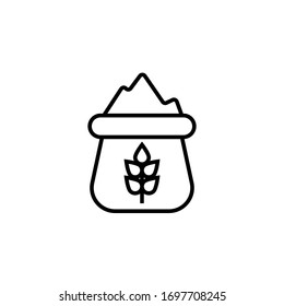 flour icon vector illustration outline style design. isolated on white background
