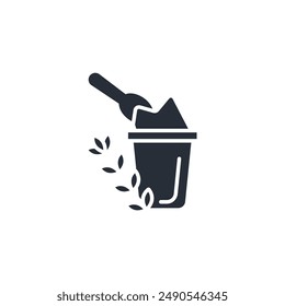 Flour icon. vector.Editable stroke.linear style sign for use web design,logo.Symbol illustration.