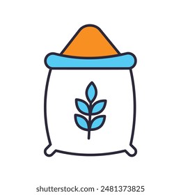 flour icon with white background vector stock illustration