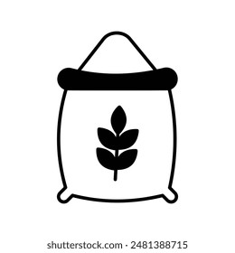 flour icon with white background vector stock illustration