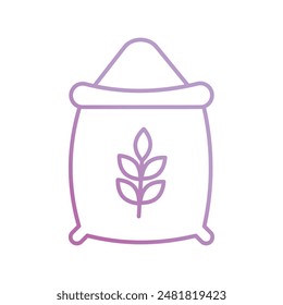 Mehl-Symbol mit weißem Hintergrund Vektorgrafik Stock Illustration