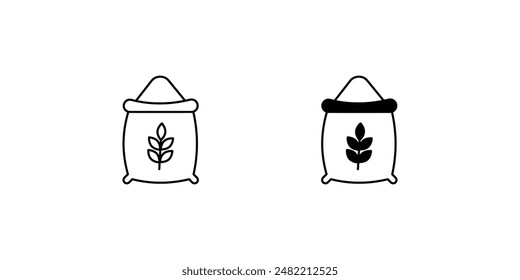 flour icon with white background vector stock illustration
