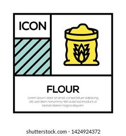 FLOUR AND ILLUSTRATION ICON CONCEPT