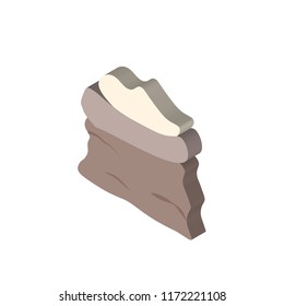 Flour isometric left top view 3D icon