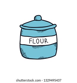 flour keg doodle icon