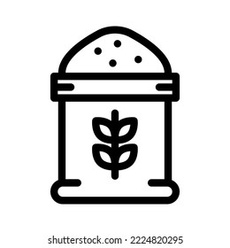 flour line icon illustration vector graphic