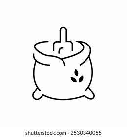 flour line icon sign vector