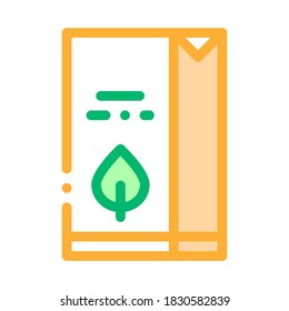 Flour Milk Juice Package Packaging Vector Icon Thin Line. Carton Open And Closed Packaging Concept Linear Pictogram. Parcel, Box Shipping Equipment Illustration