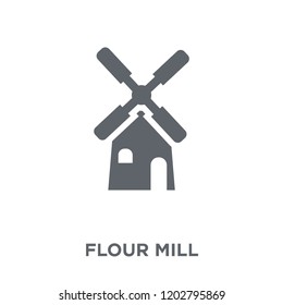 Flour mill icon. Flour mill design concept from Agriculture, Farming and Gardening collection. Simple element vector illustration on white background.