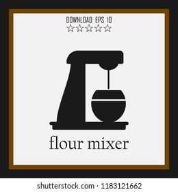 flour mixer vector icon