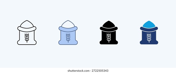 Vetor de Ilustração de Ícone Múltiplo de Farinha
