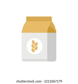 Flour pack icon. Flat illustration of Flour pack vector icon isolated on white background