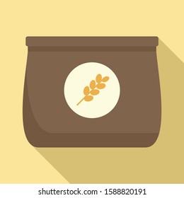 Flour package icon. Flat illustration of flour package vector icon for web design