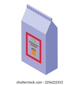 Flour panettone icon isometric vector. Cake bread. Sweet food