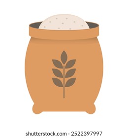 Flour paper bag icon. Vector.