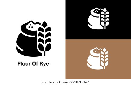 flour of rye vector icon white background