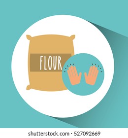 flour sack dessert concept vector illustration eps 10