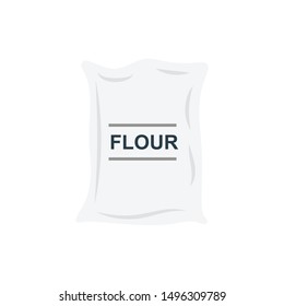 flour sack glyph flat vector icon