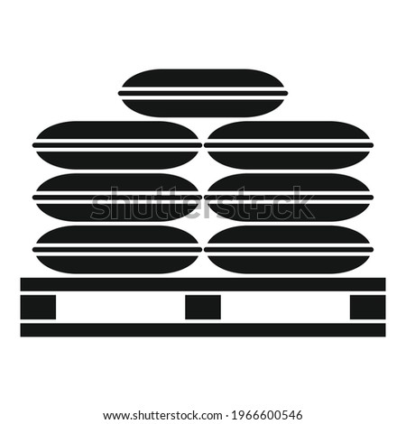 Flour sack pallet icon. Simple illustration of Flour sack pallet vector icon for web design isolated on white background