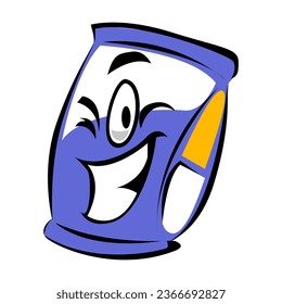 Diseño de mascota para vectores de sacos de harina
