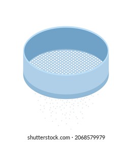 Flour sieve icon in flat style. vector illustration isolated on white background