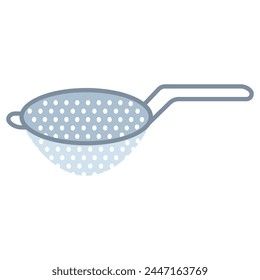 Ilustración de dibujos animados de Vector de tamiz de harina aislado sobre un fondo blanco.