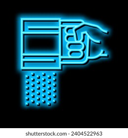 flour sift neon light sign vector. flour sift illustration