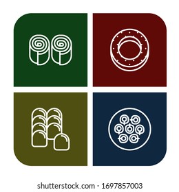 flour simple icons set. Contains such icons as Bun, Bagel, Bread, Dumpling, can be used for web, mobile and logo