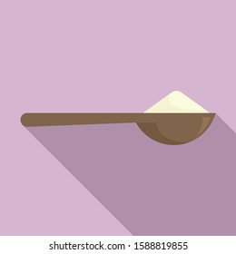 Flour spoon icon. Flat illustration of flour spoon vector icon for web design