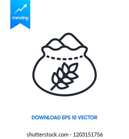 Flour vector icon. Emblem isolated on white background. Modern simple icon style for graphic and web design, logo. EPS10
