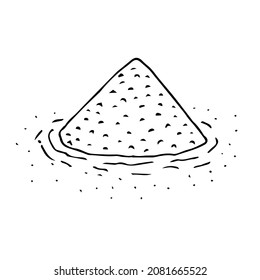 Flour vector illustration, hand drawing doodle