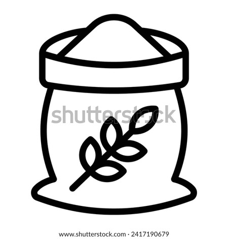 Flour Vector Line Icon Design