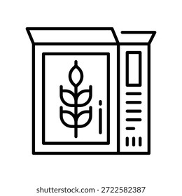 Icono de contorno de Vector de harina EPS 10 File