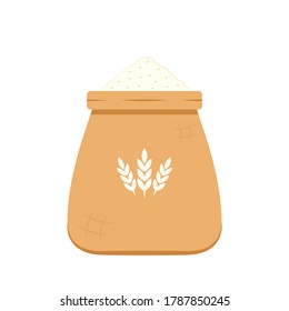 Flour vector. Rice symbol vector. rice bag.