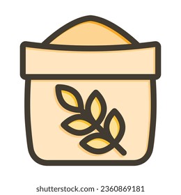 Flour Vector Thick Line Filled Colors Icon For Personal And Commercial Use.
