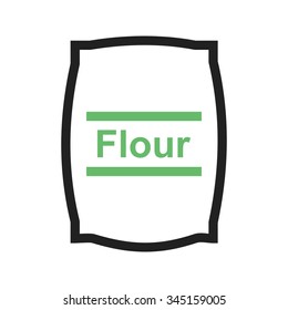 Flour, white, wheat icon vector image. Can also be used for food iconset. Suitable for use on web apps, mobile apps and print media.