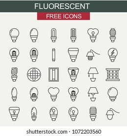 Flourecent icons set