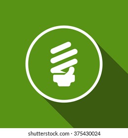 flourescent flat icon with long shadow. vector illustration